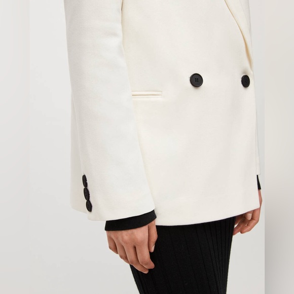 AllSaints ~ Lalia Wool-Cashmere Blend Blazer in off white - Picture 9 of 10